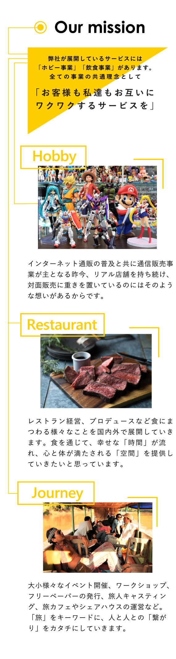 サービス一覧 Our mission